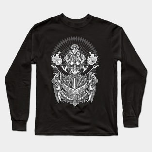 GODDESS OF DARKNESS Black and White Long Sleeve T-Shirt